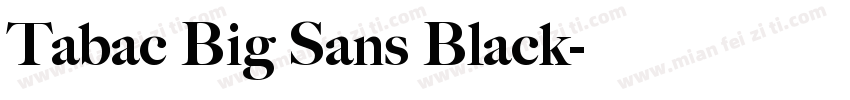 Tabac Big Sans Black字体转换